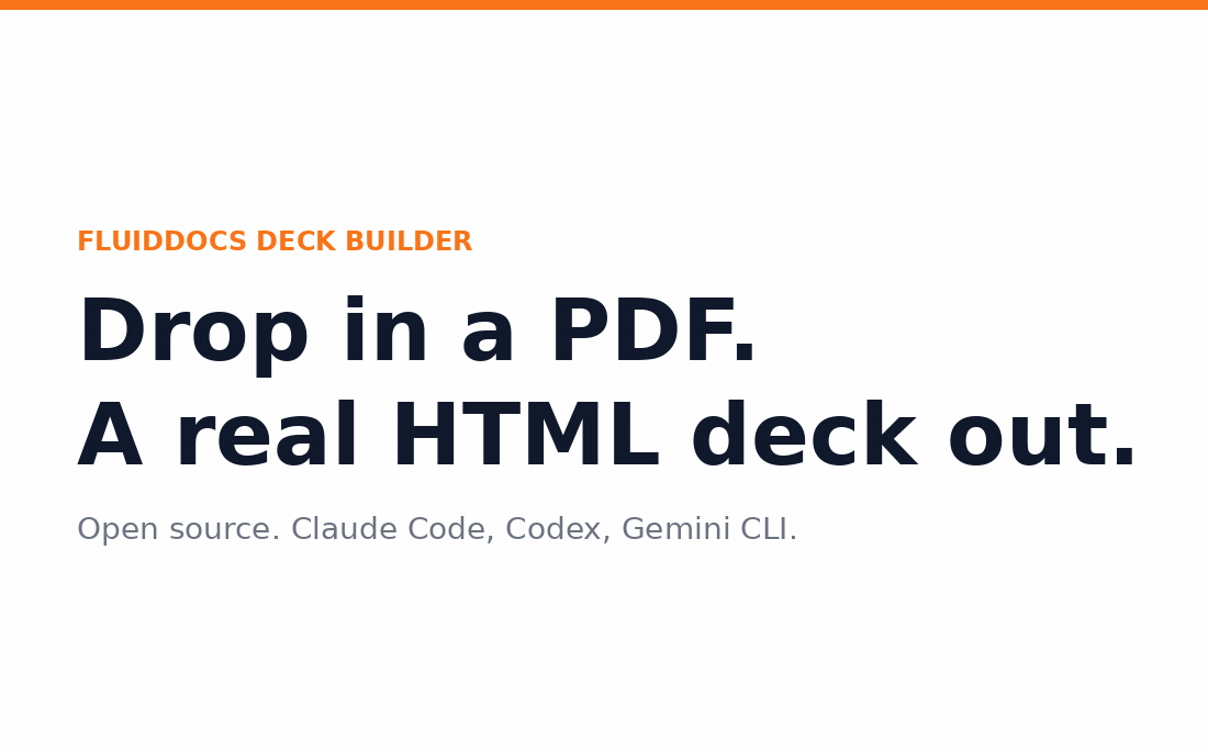 A static PDF deck rebuilt as a navigable, editable HTML deck