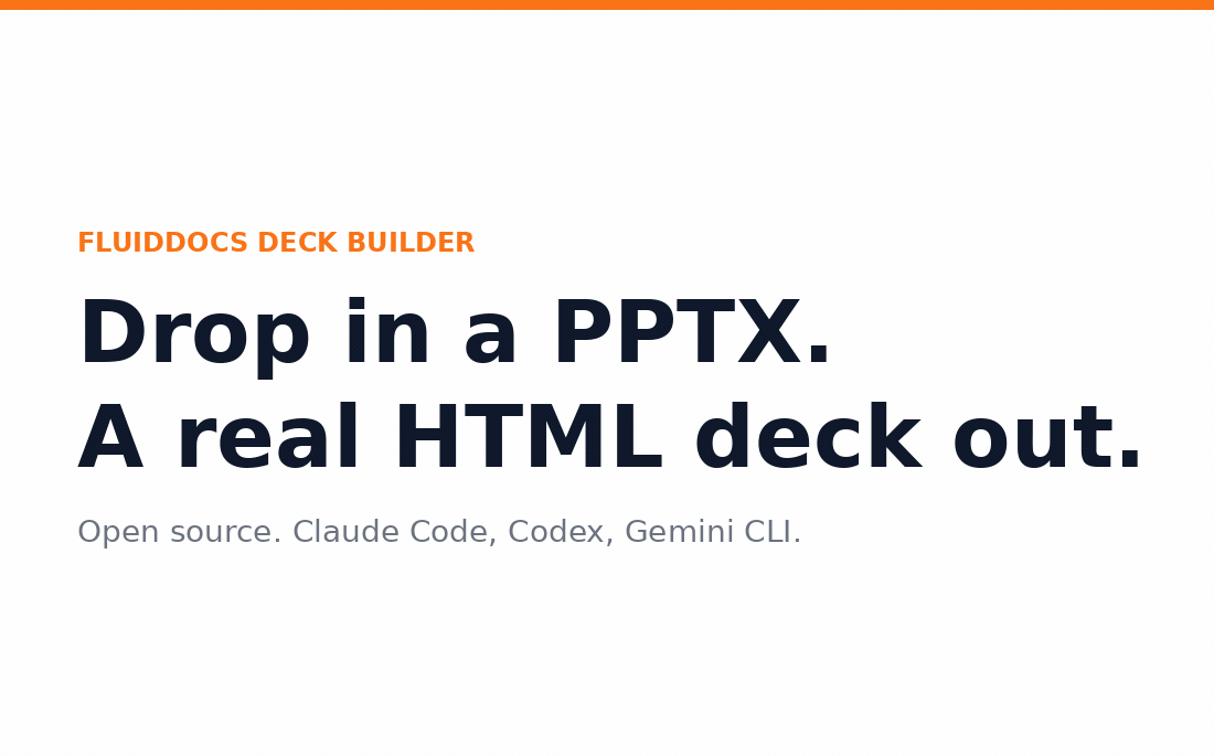 A static PPTX deck rebuilt as a navigable, editable HTML deck