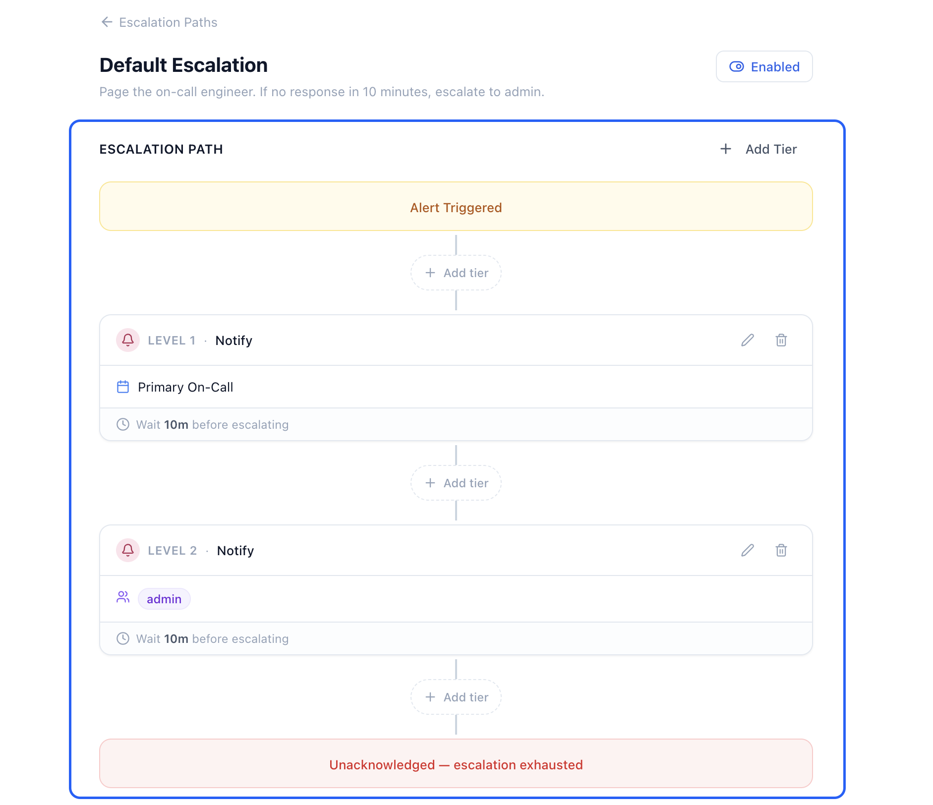 Fluidify Regen — Define Esacalation policies for incidents