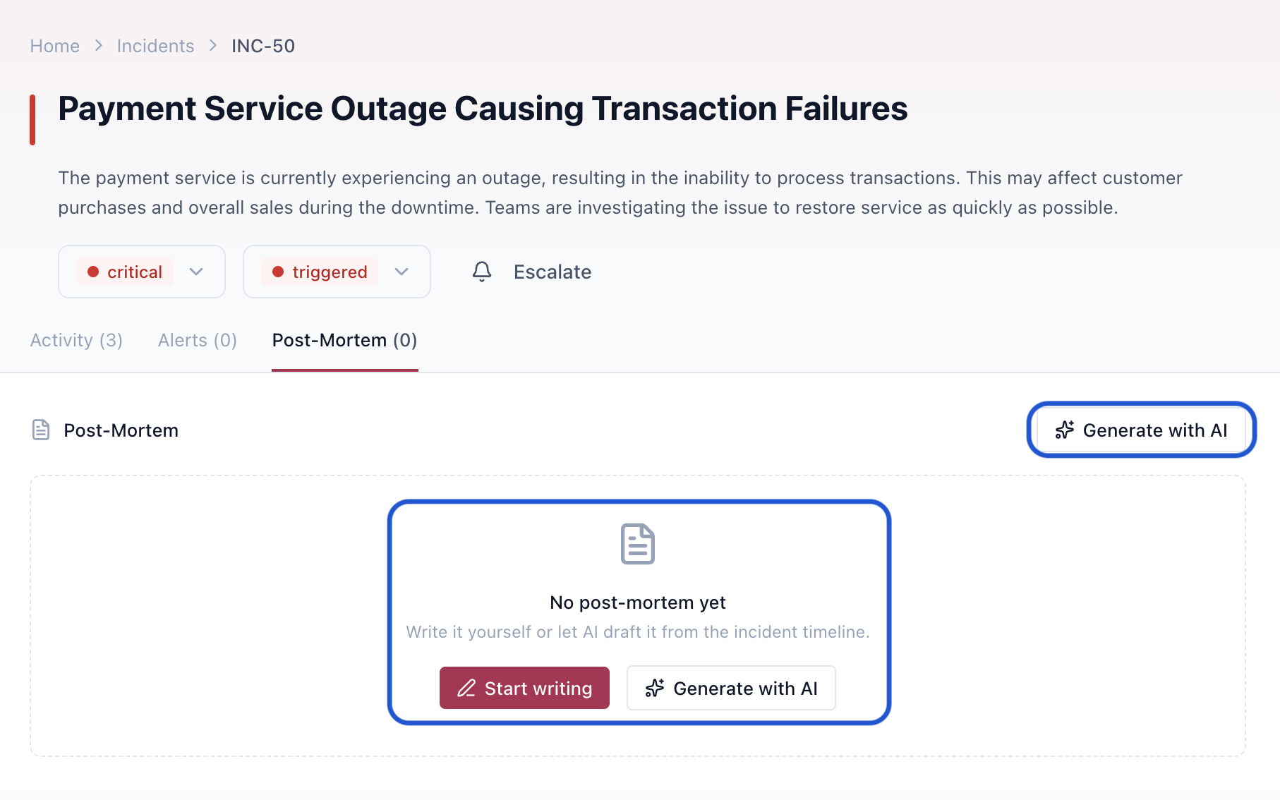 Fluidify Regen — Editable AI Postmortems