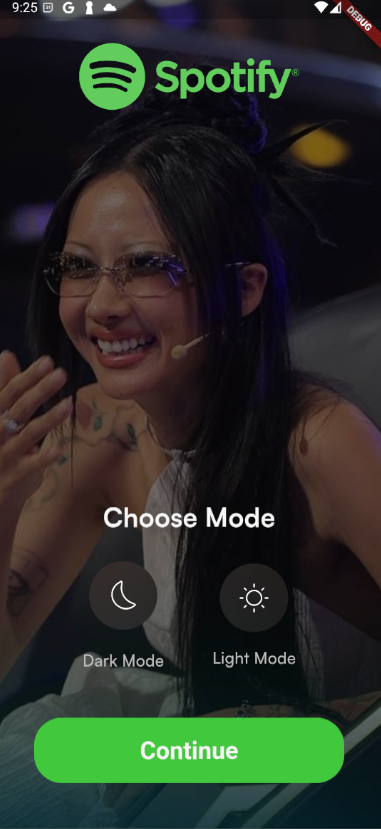 Choose Mode Screen