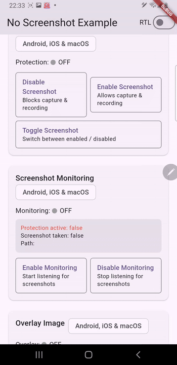 Screenshot monitoring on Android
