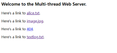 Multi-thread Web Server