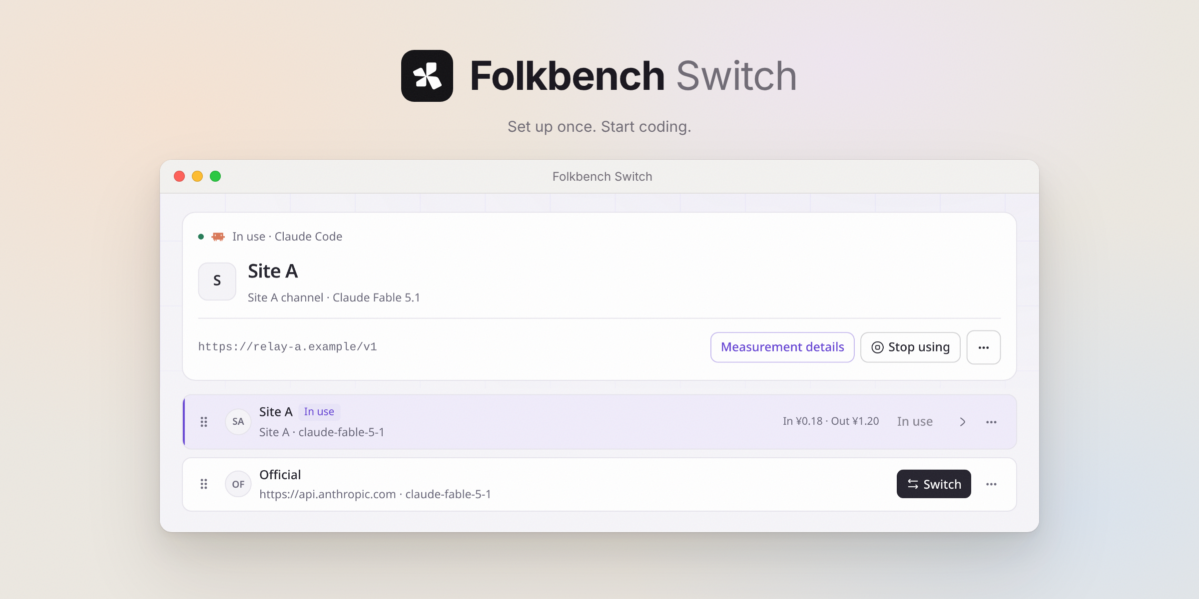 Folkbench Switch