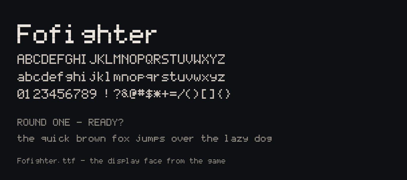 Fofighter — the game's display face