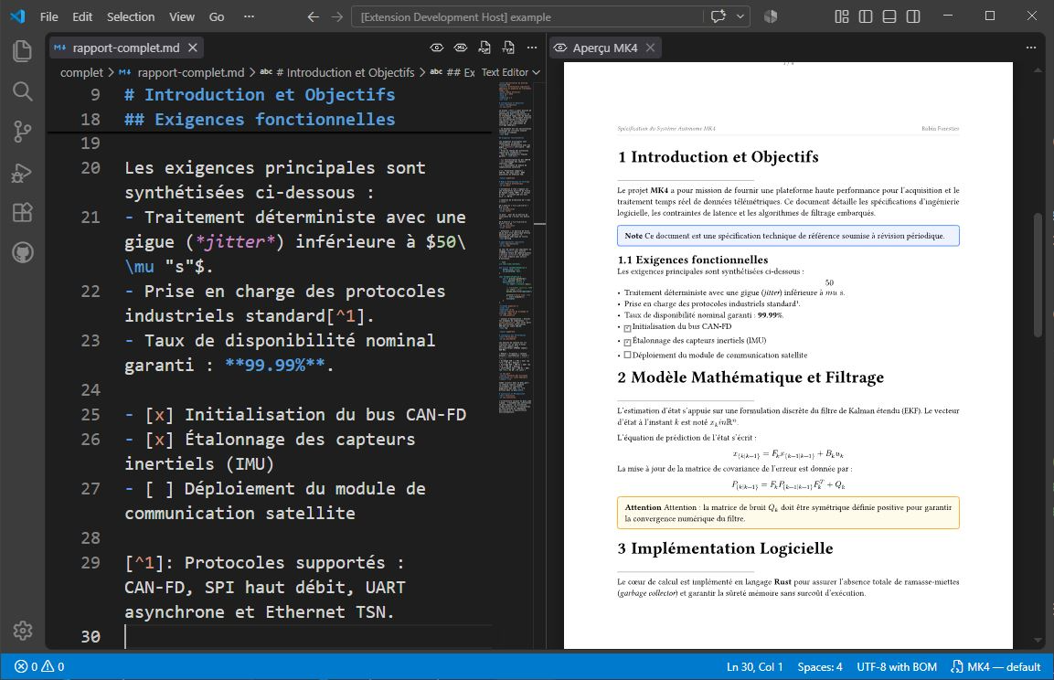 MK4 interactive preview in VS Code