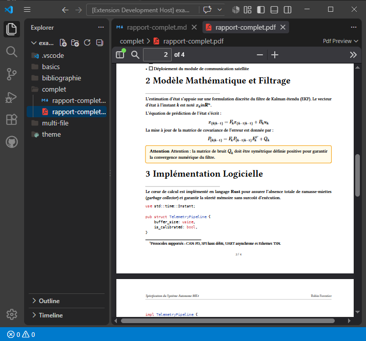 PDF rendering