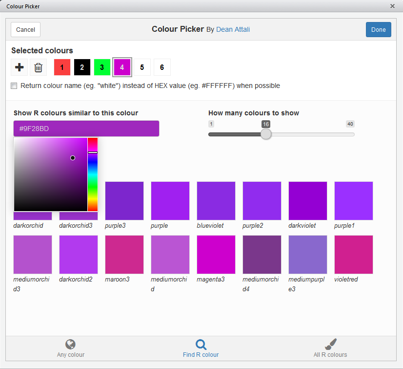 Colour picker screenshot