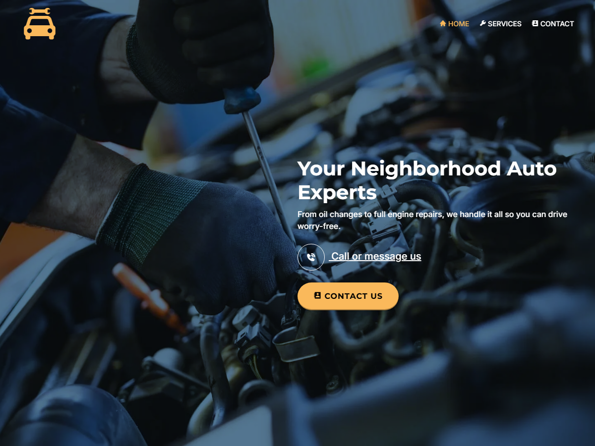 Mechanic template — live demo capture