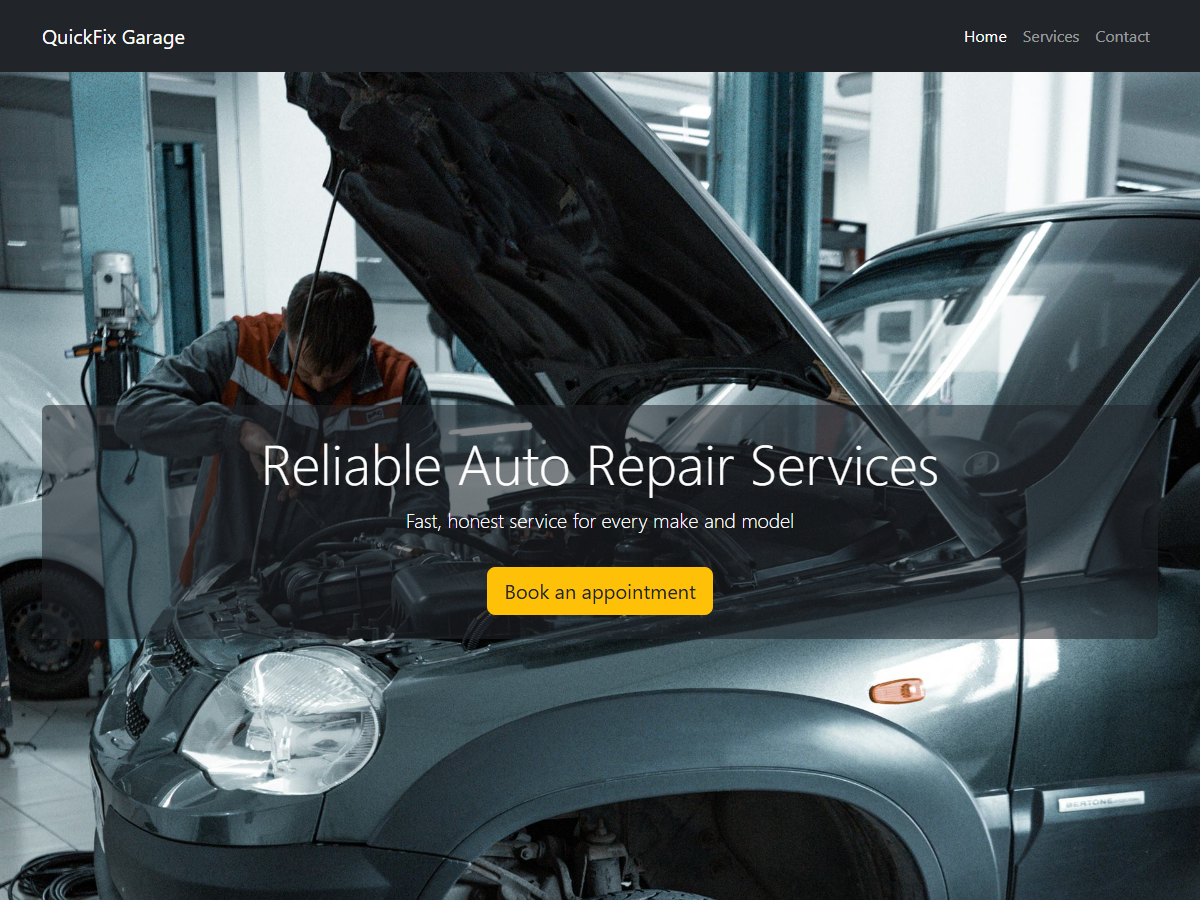 QuickFix template — live demo capture