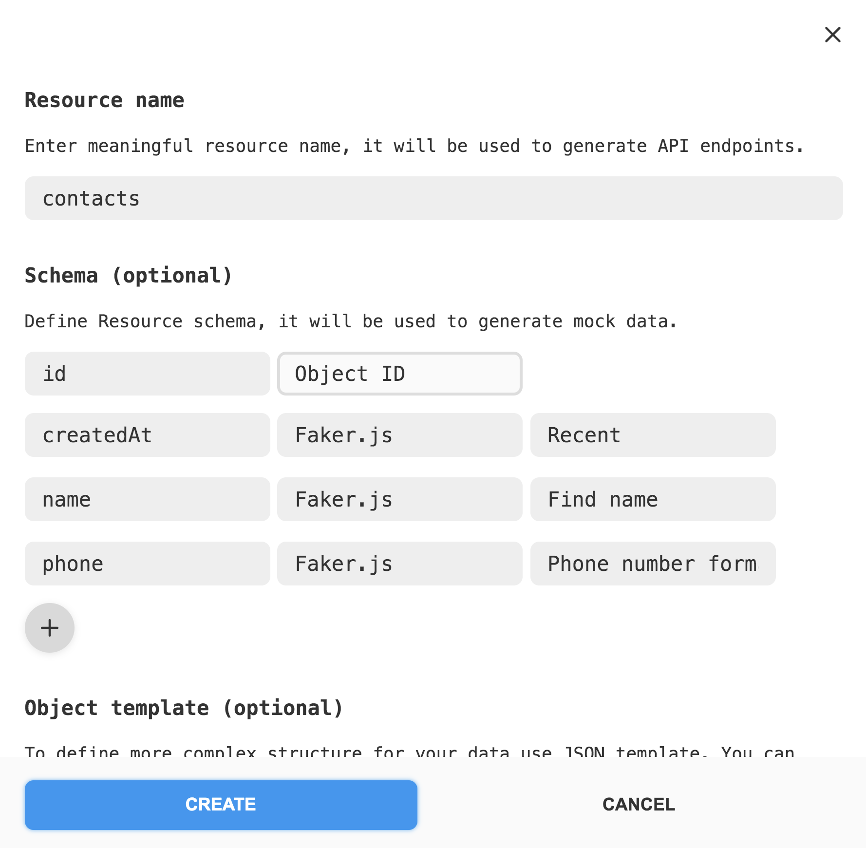 Contact schema