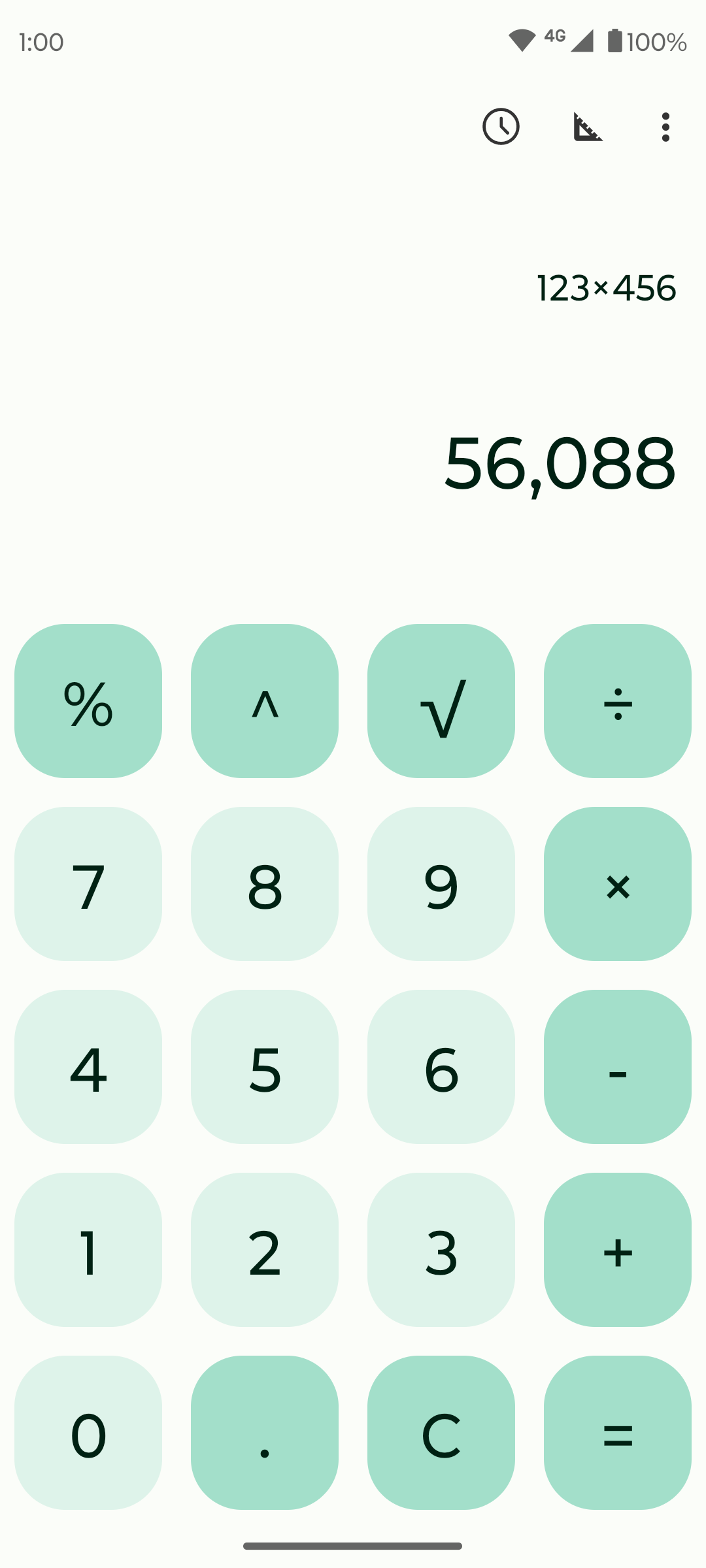 Screenshot 1 of Fossify Calculator — opens full size