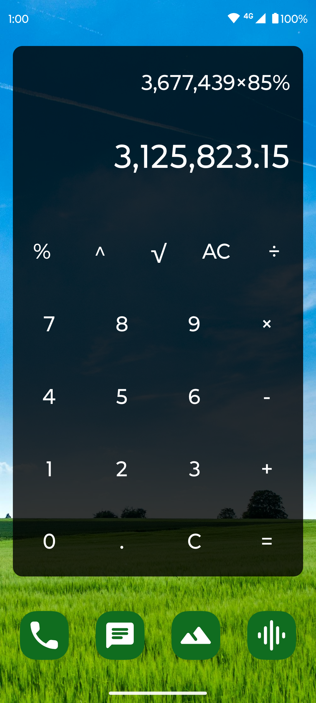 Screenshot 3 of Fossify Calculator — opens full size