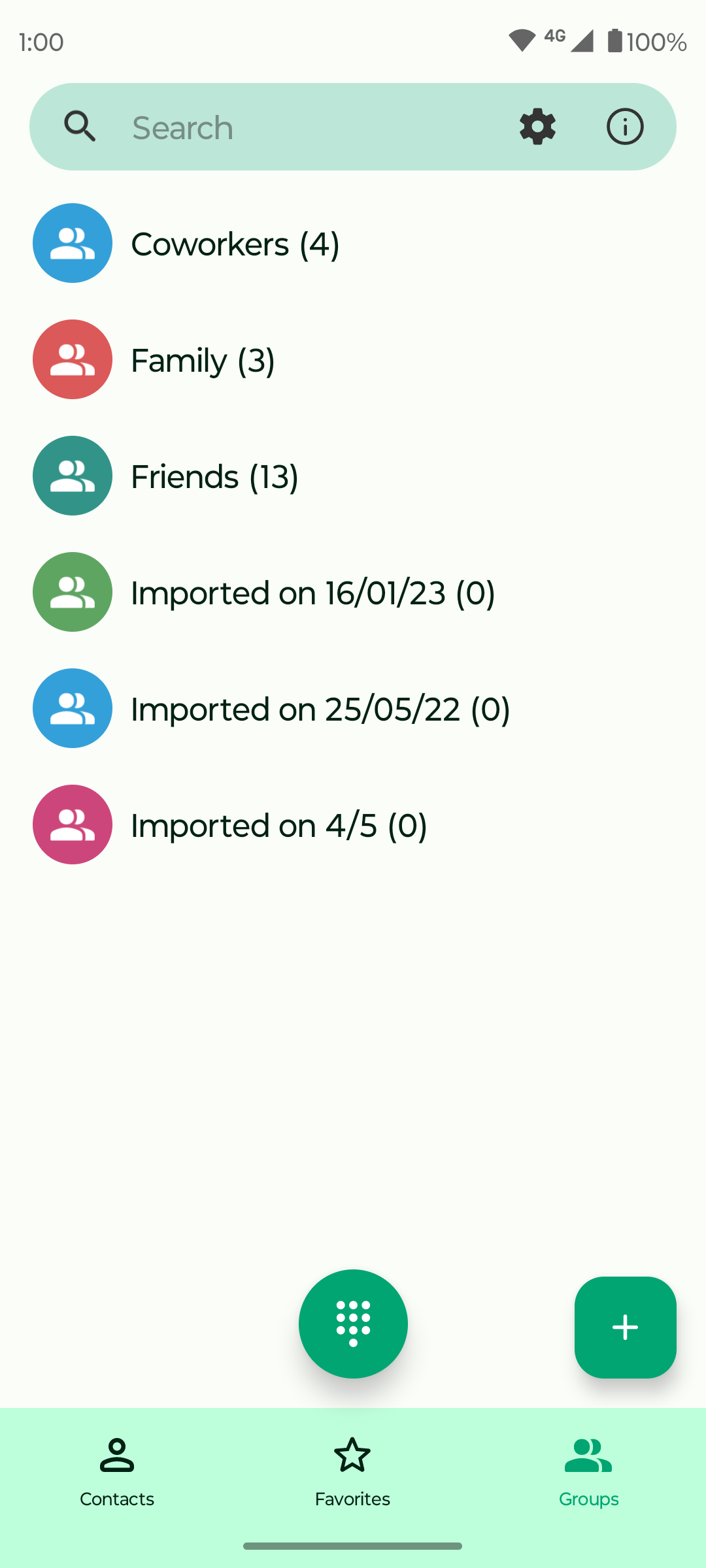 Screenshot 5 of Fossify Contacts — opens full size