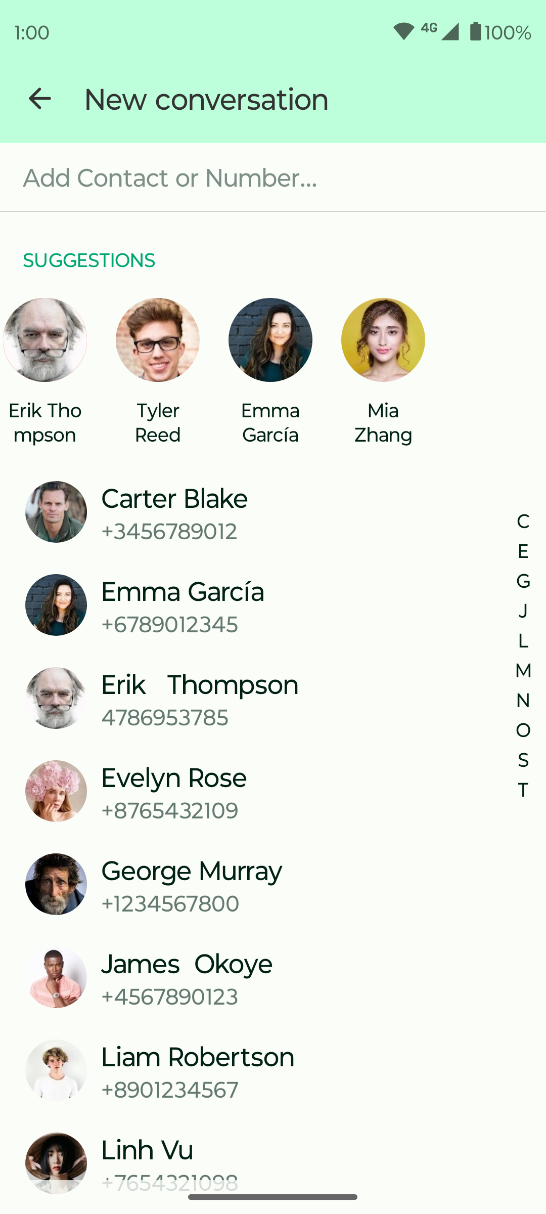 Screenshot 4 of Fossify Messages — opens full size