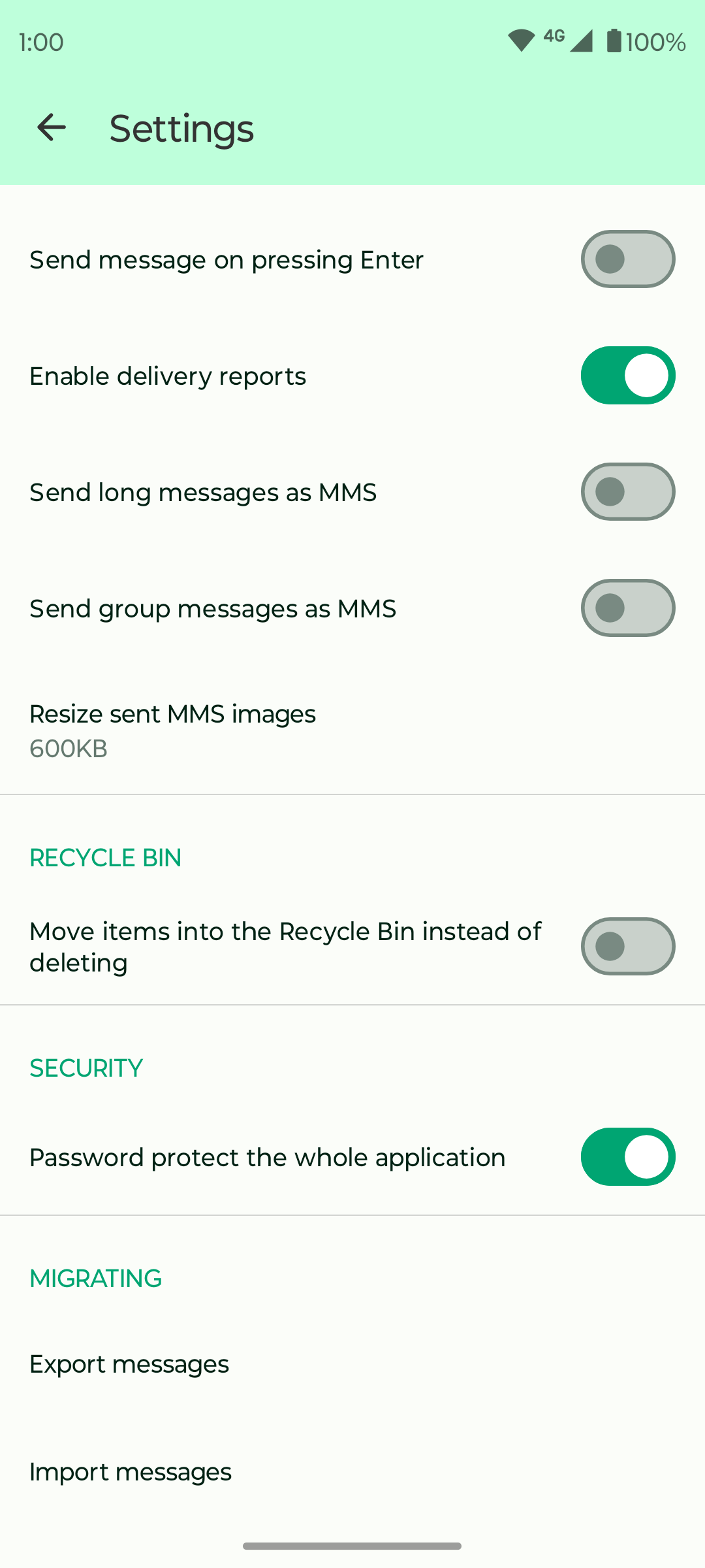 Screenshot 6 of Fossify Messages — opens full size