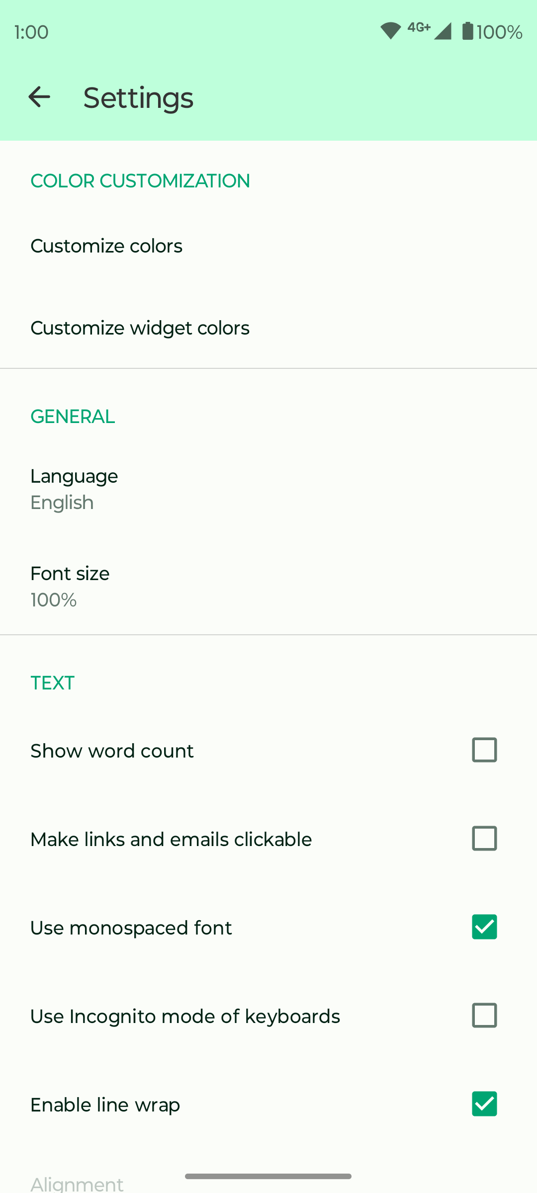 Screenshot 4 of Fossify Notes — opens full size