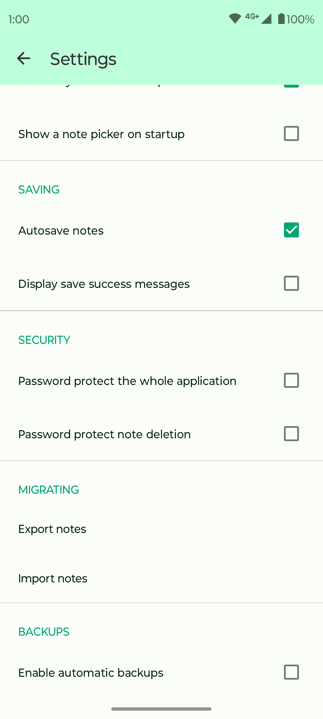Screenshot 5 of Fossify Notes — opens full size