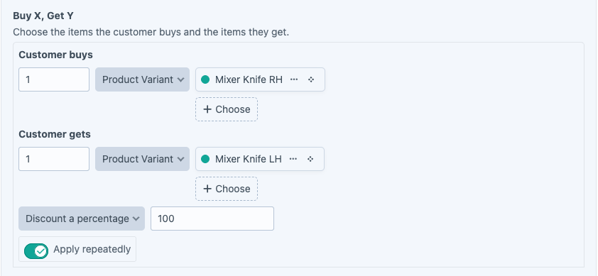 Setting the trigger and discounted products