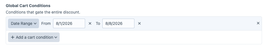 Setting the date range