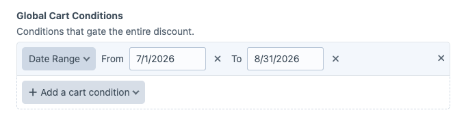 Setting the date range
