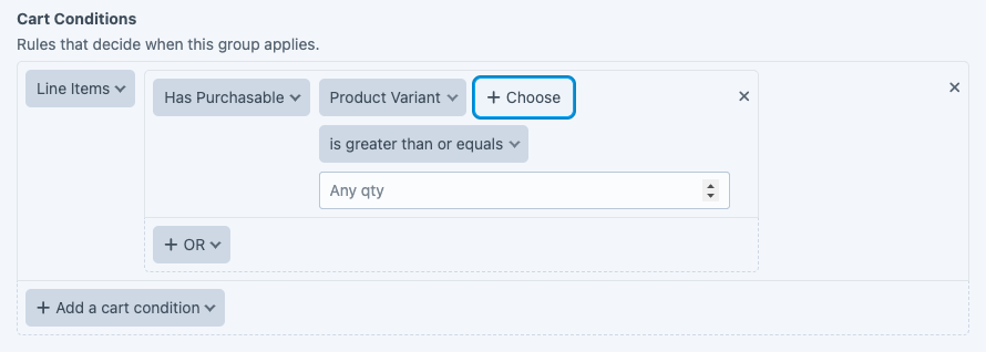 Choose which products qualify for the discount