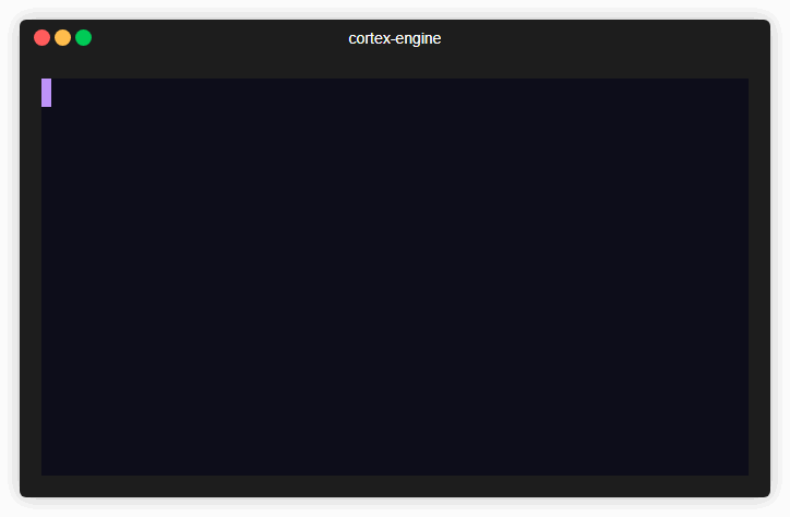 cortex-engine demo — init, explore, serve