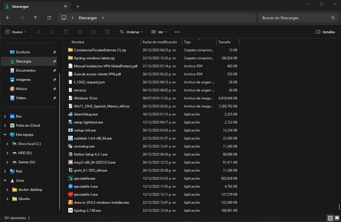 FolderOrganizer automatically organizing files