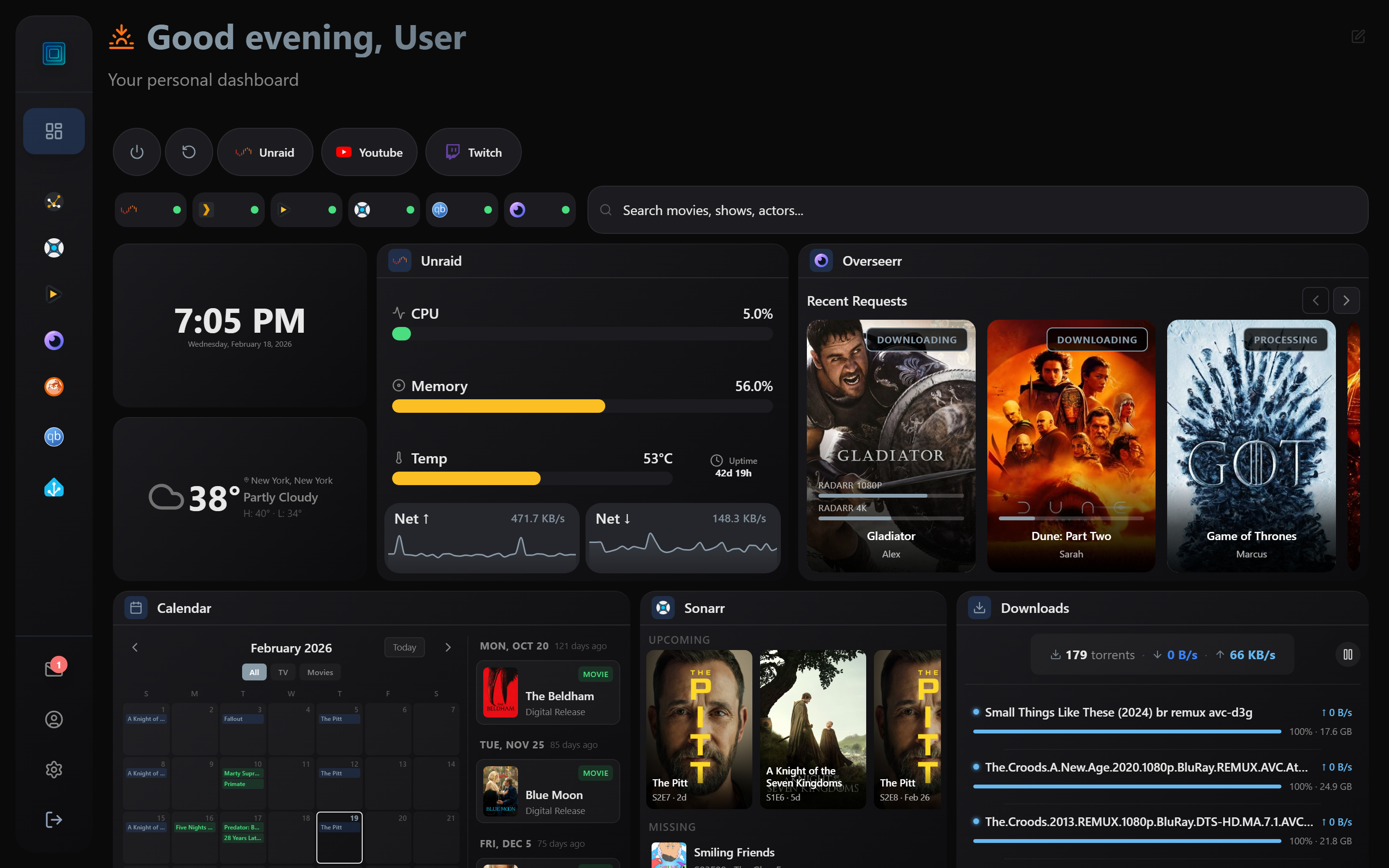Framerr Dashboard