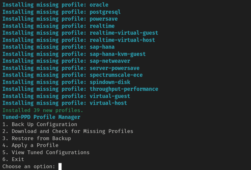 Install additional profiles