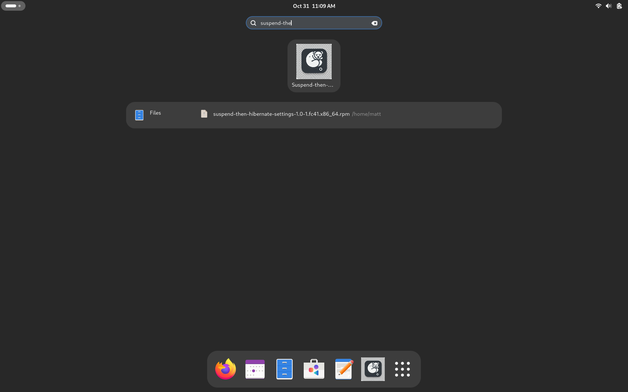 Launch from applications menu