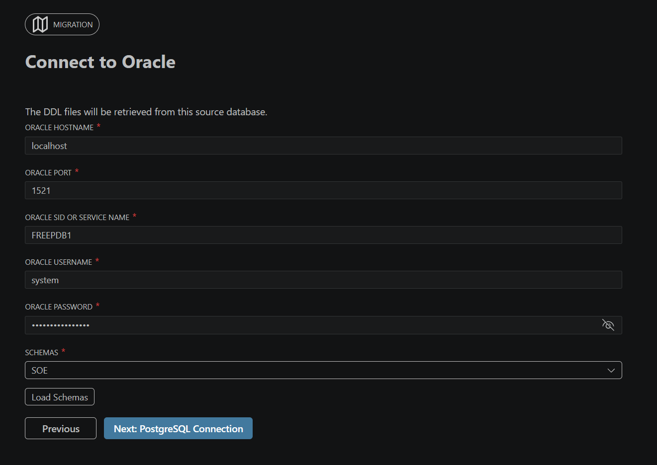 Connect to Oracle