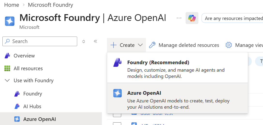Create an Azure OpenAI resource