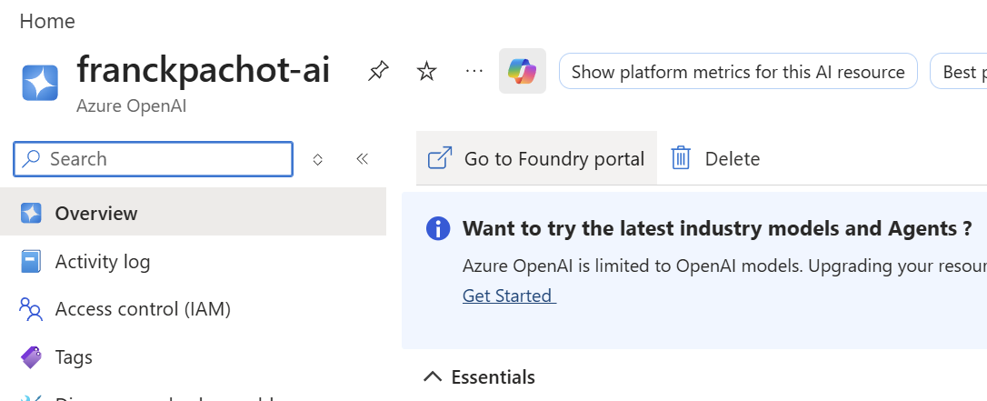 Open the Foundry portal