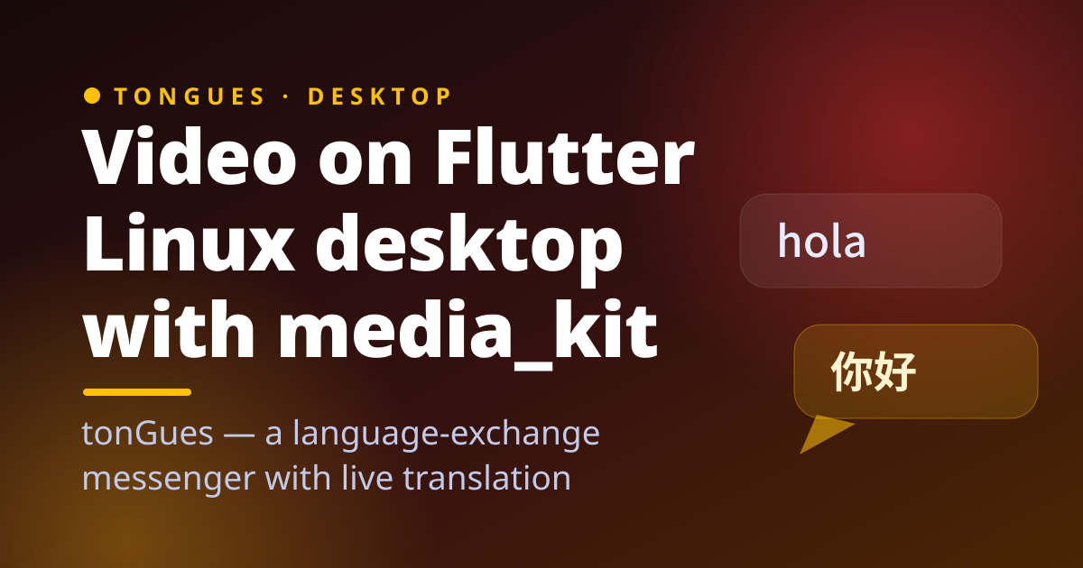 Playing video on Flutter Linux desktop with media_kit