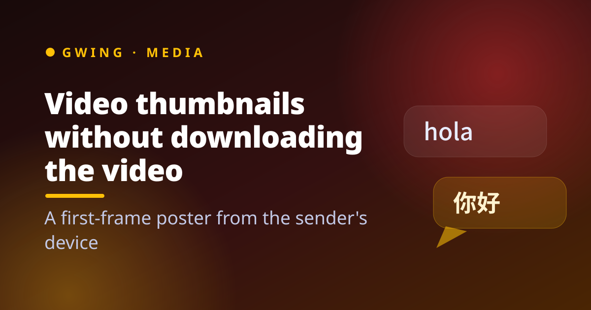 Video thumbnails without downloading the video