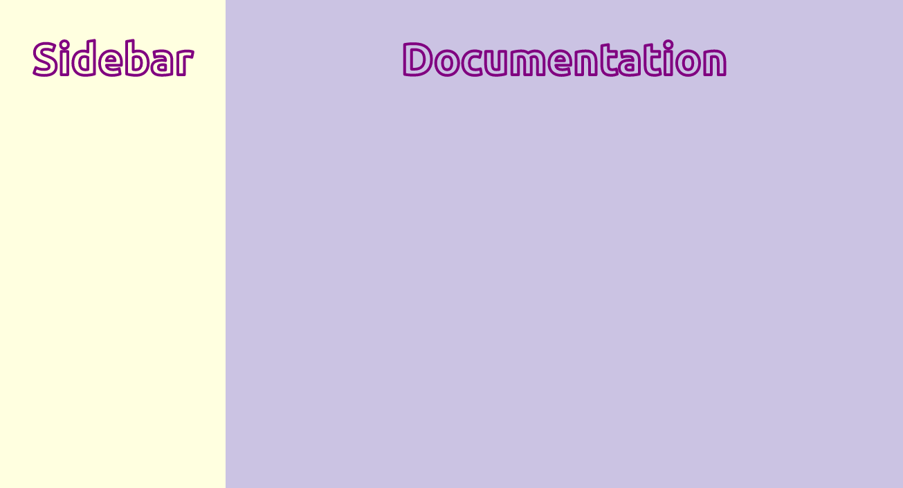 documentation styled layout