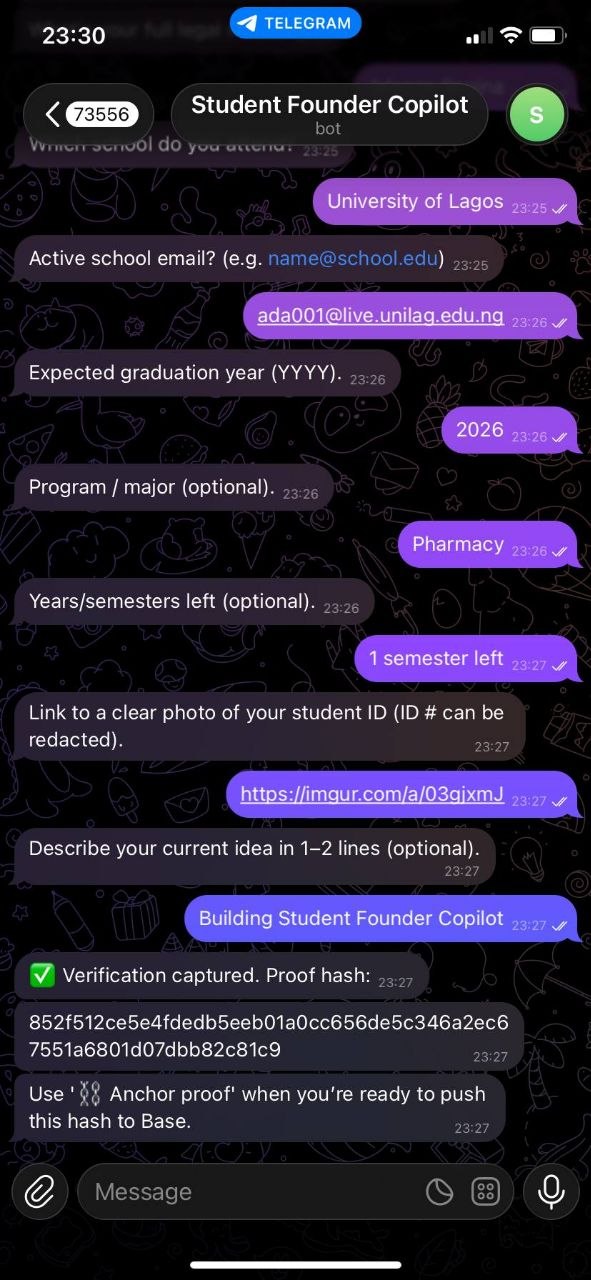 Student Founder Copilot screenshot 1