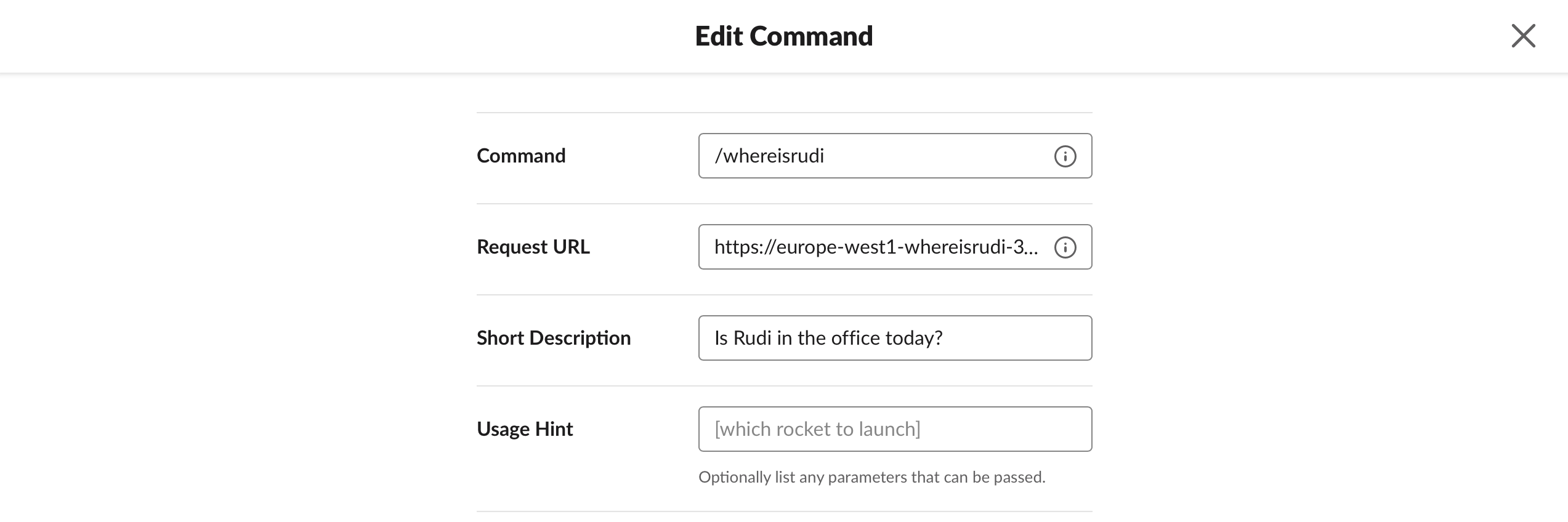 Slack API Slash Commands 2