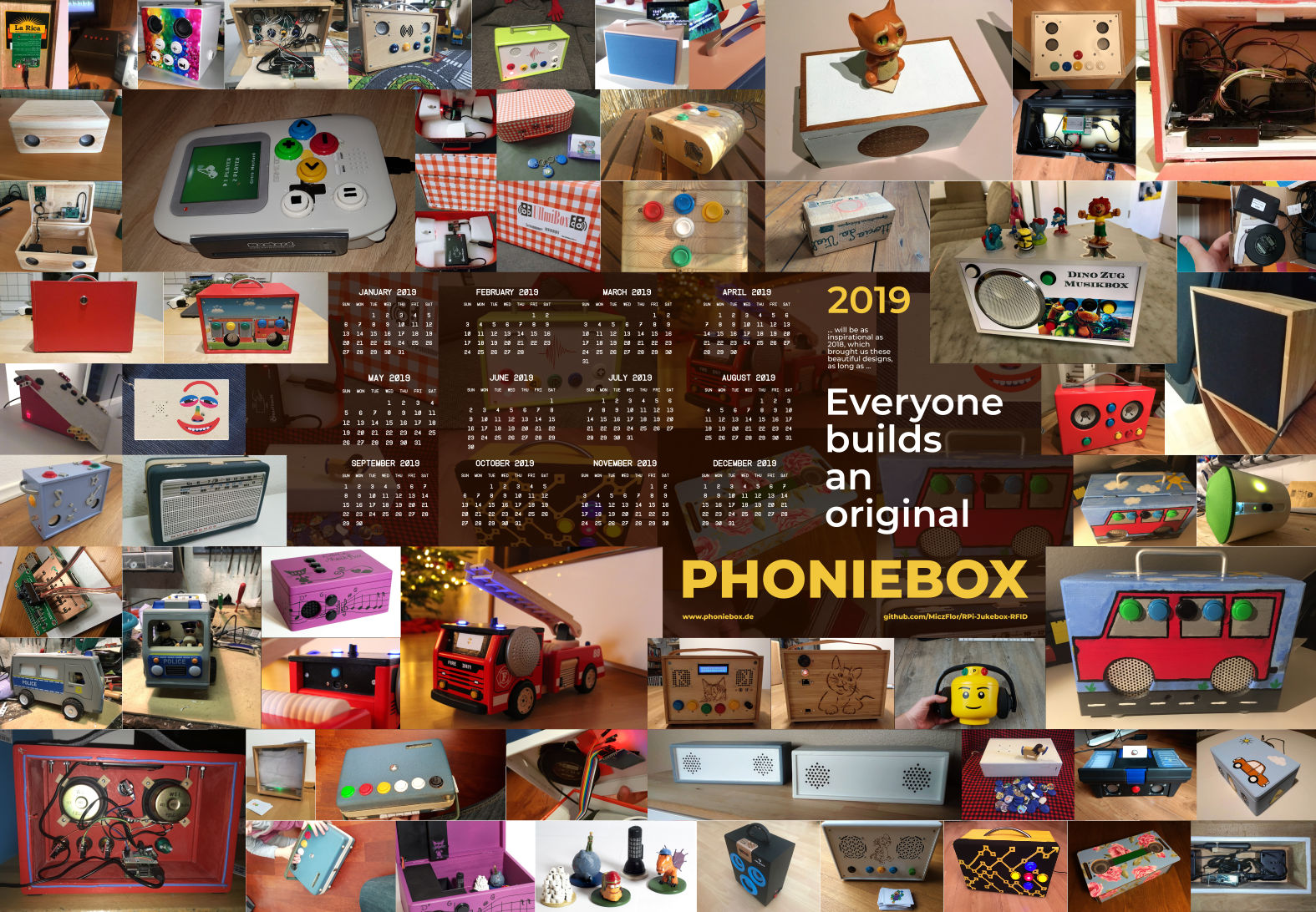 The 2019 Phoniebox Calendar