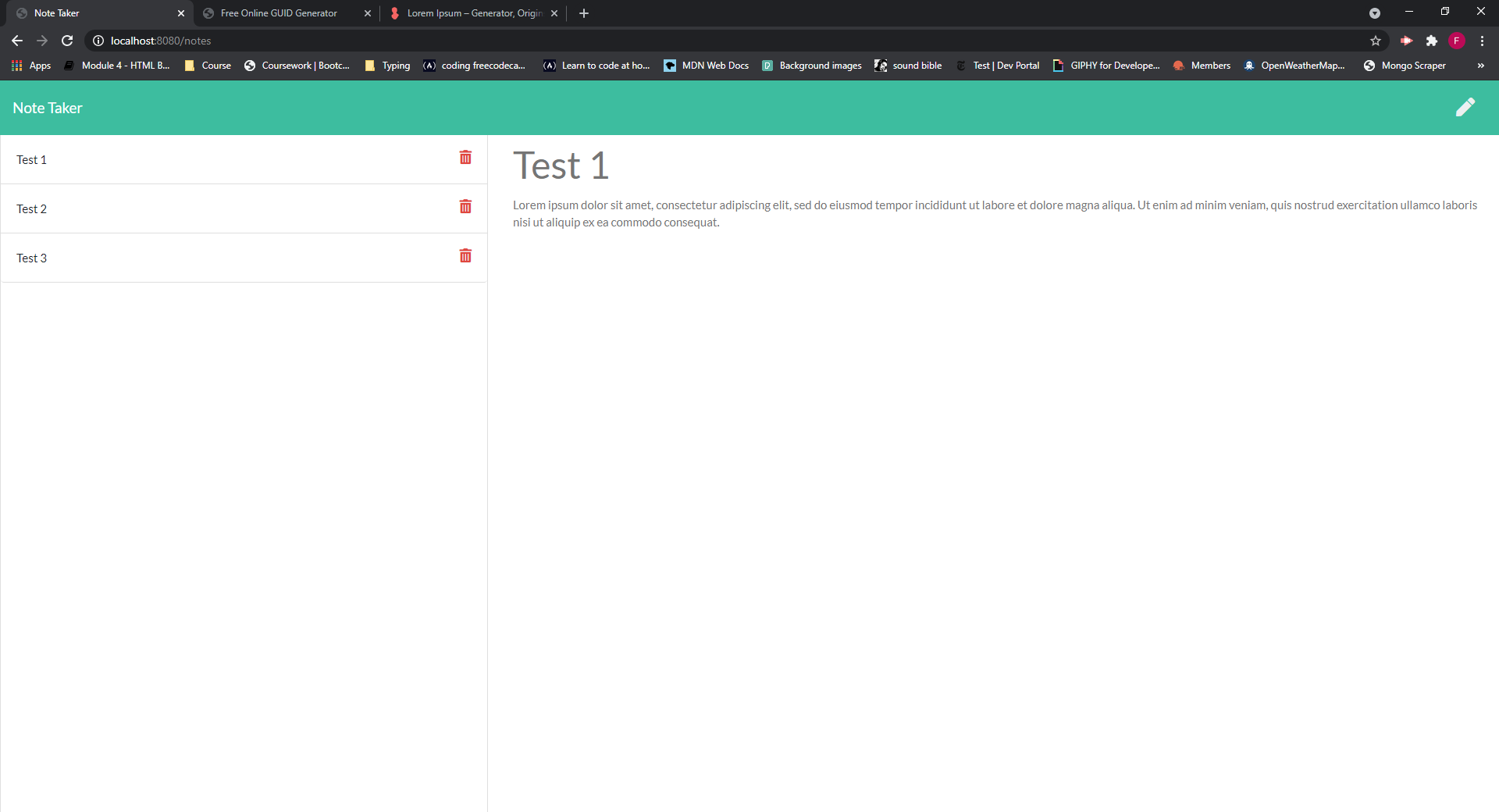 GitHub - FraserClarke/Note-Taker: This application will use an Express ...