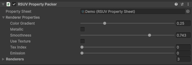 Setting a Property Packer with a Property Sheet.