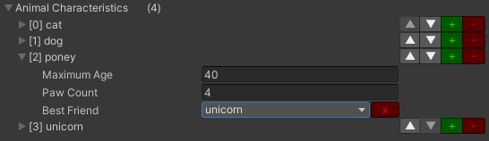 Customise names of elements in an array