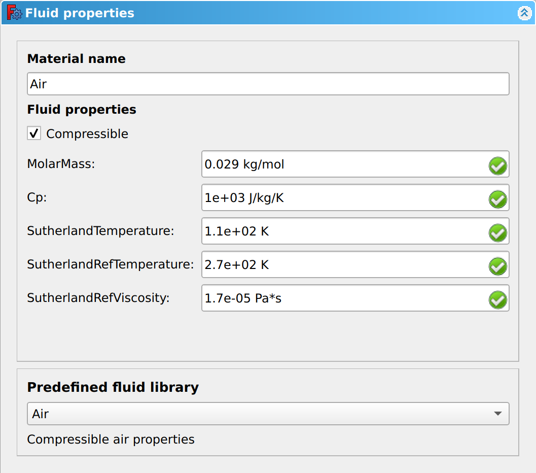 CfdOF Properties Dialog Panel