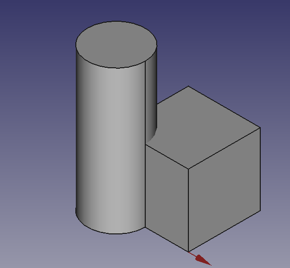 Cube and cylinder