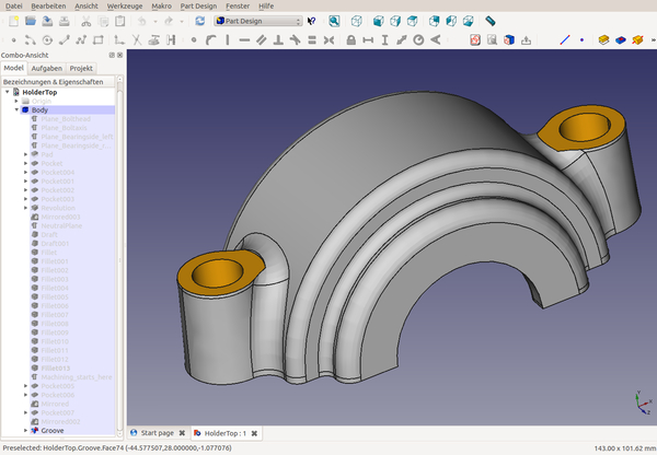 Bearing Holder Tutorial - Finished bearing holder (top)\|thumb\|right\|400px