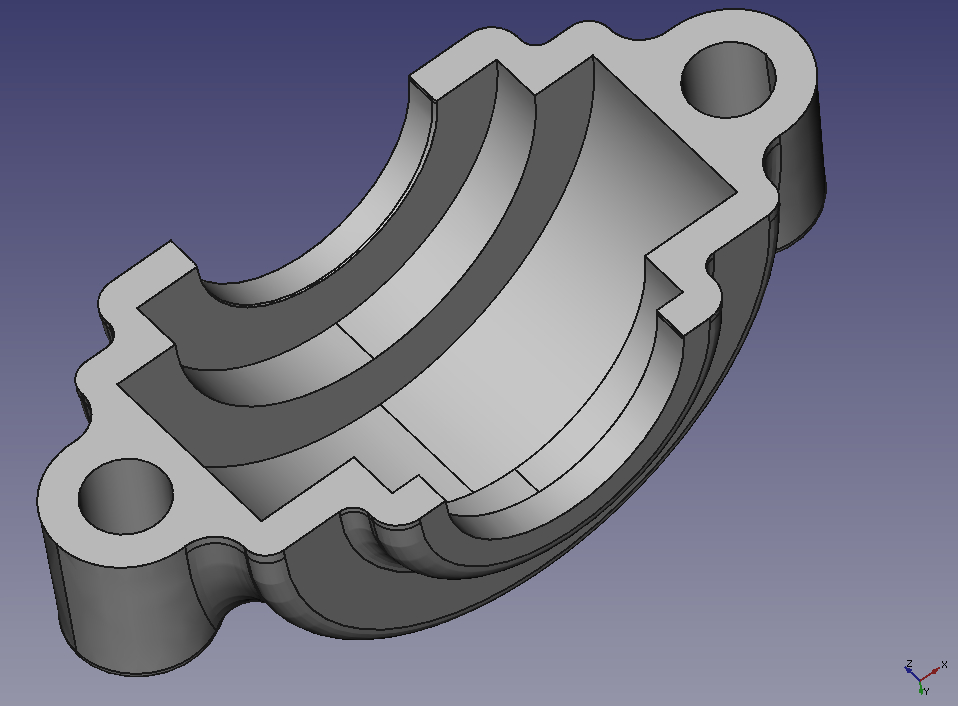 Machining the inside of the bearing holder