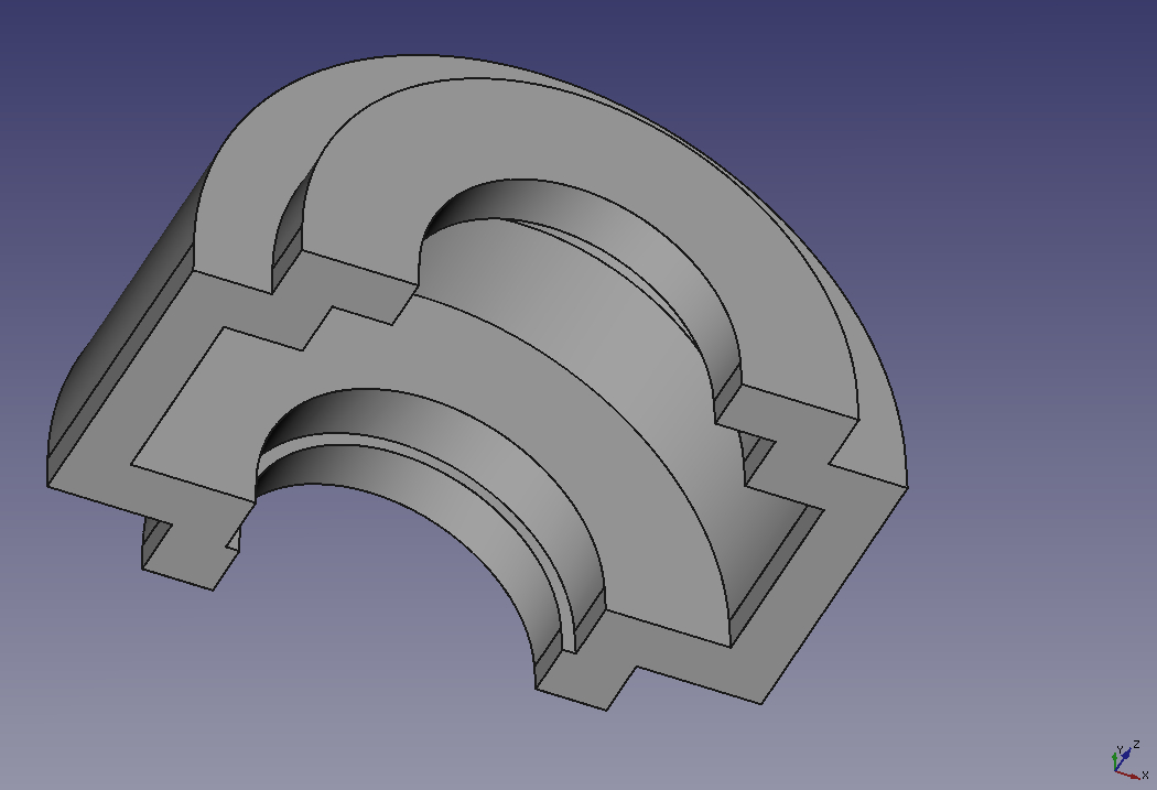 Main geometry of the holder top