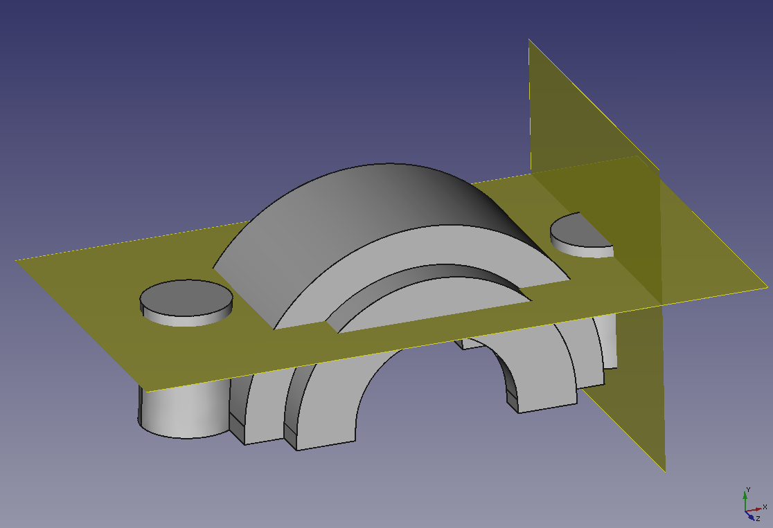 Finished geometry of the holder top (without draft and fillets)