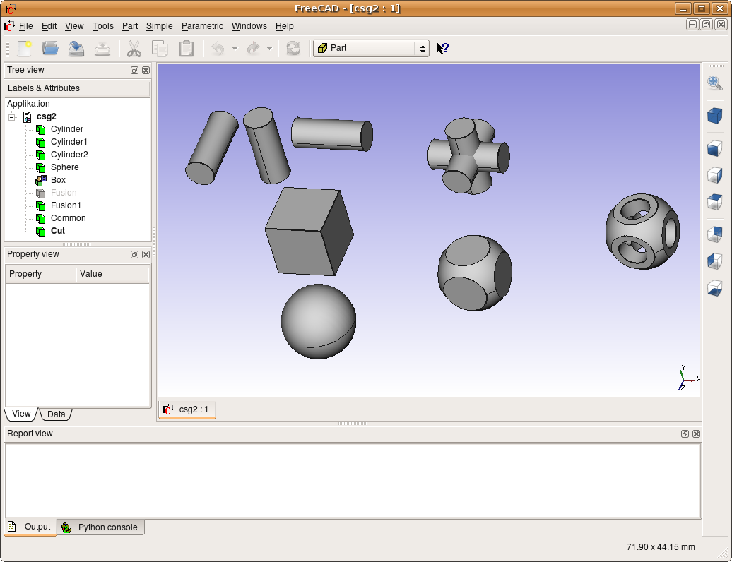 FreeCAD version 0.7 from 2009.